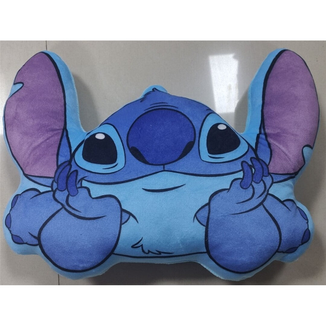 blue velboa stitch shaped cushion