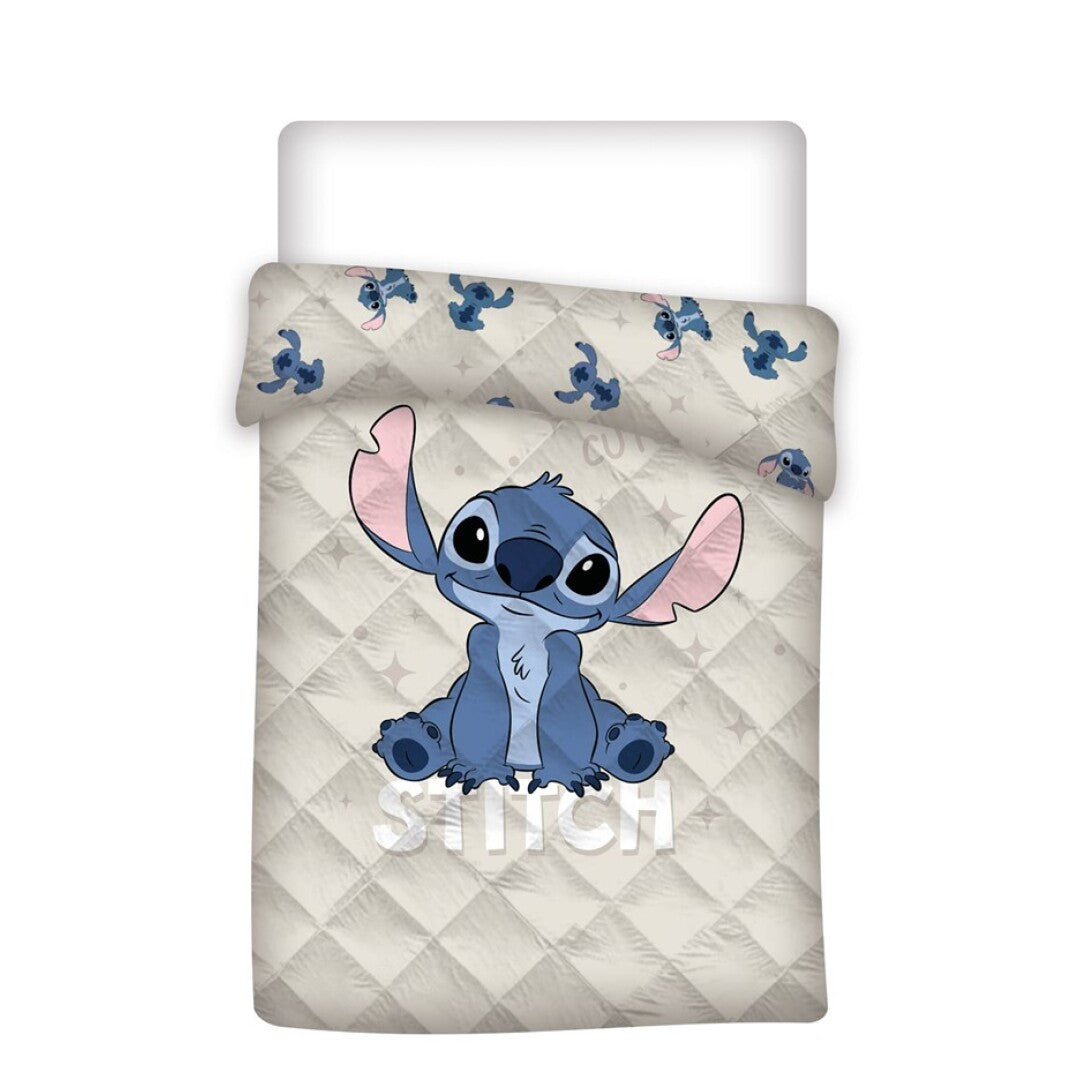 Couette Disney lilo & stitch gris 140x200cm 100% polyester