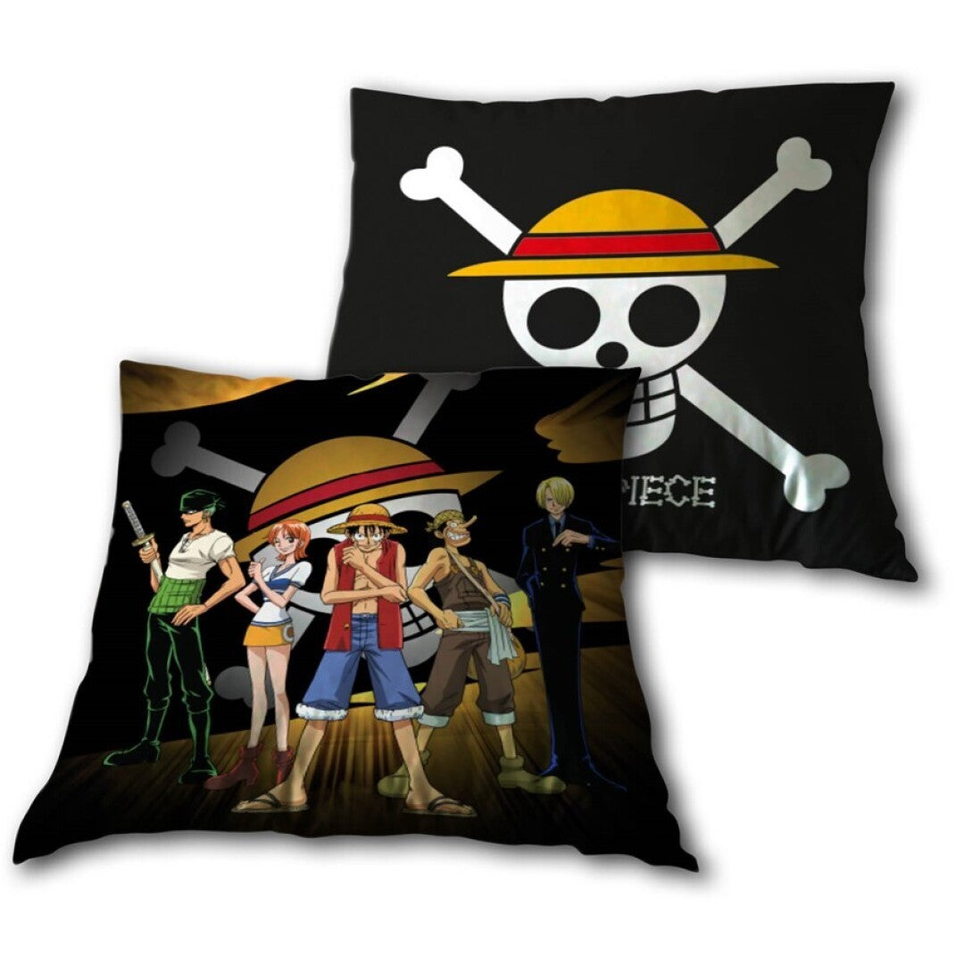 One Piece pirate head square cushion 40x40cm velboa