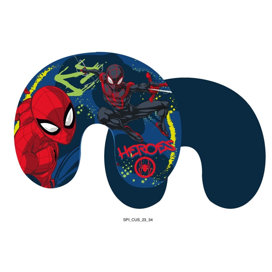 Coussin de voyage enfant Spideman Spidey heroes velboa