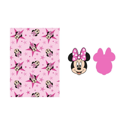 Set Disney Minnie Kissen + karierte Decke 100x140cm