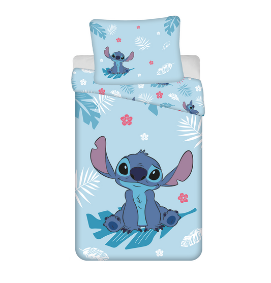 Housse de couette Disney Lilo & Stitch bleu 140x200cm + taie d'oreiller 70x90cm 100% coton