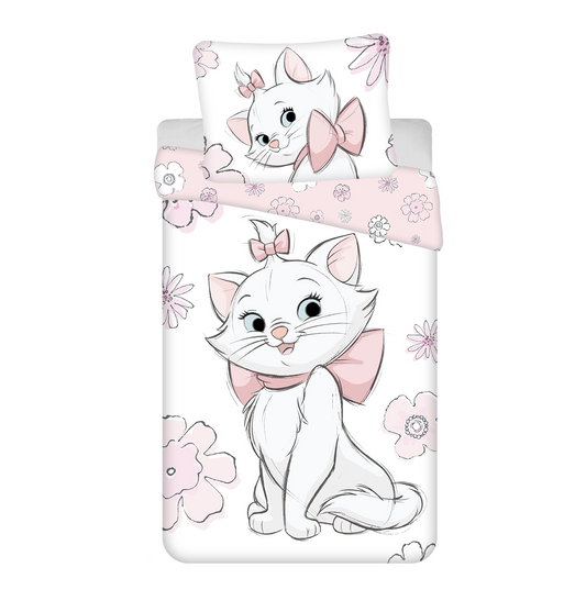 Housse de couette Disney aristochats Marie Cat 140x200cm + taie d'oreiller 70x90cm 100% coton