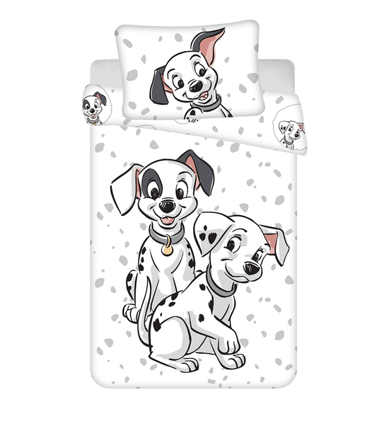 Housse de couette bébé Disney 101 Dalmatiens 03 100x135cm +taie d'oreiller 40x60cm 100% coton